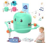 Drawing Robot for Kids, Voice Interactive Educational Drawing Robot with 100 Cards, Smart Educational Montessori Learning Toy machine for Ages 5+, Foster Hand-Eye Coordination Creativity (Green)