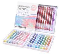 Drawing Scrapbooking Gel Pens - 1mm Coloring Tool | Bright Ink Pencil Set for Journaling, Art, and DIY Crafts, Smooth Flow Writing Pens for Artists, Classrooms, Libraries, and Creative Enthusiasts