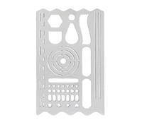 Drawing Stencil Set - Multi Shape Bookmark Guide, Durable Metal Art Template, Accurate Layout Advantage | Sketching Planning Journaling Purpose For School Classroom Student Use Professional Designer