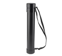 Drawing Storage Tube Black Extra Thick Telescopic Plastic Poster Holder for Artists Engineers Students Travel PE Material Expandable 51.5cm to 86.5cm Length 8.8cm Diameter
