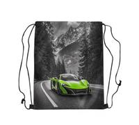 Drawstring Backpack Auto da Corsa Verde Resistente Drawstring Bag Multifunzionale Borse da Viaggio per Scuola Yoga Pallavolo