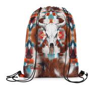 Drawstring Backpack Boemia Occidentale Moda Sacca Palestra Impermeabile Sacca con Coulisse per Escursionismo Scuola Yoga
