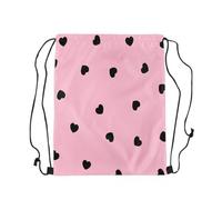 Drawstring Bag Amore Rosa Nero con Cordoncino Coulisse Borsa Leggera Borse da Viaggio per Calcio Nager Basket