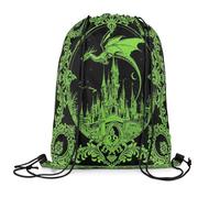 Drawstring Bag Drago Fatato Multifunzionale Sacca Palestra Resistente Coulisse Borsa per Pallavolo Scuola Nager