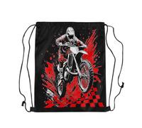 Drawstring Bag Moto da Cross Rossa Multifunzionale Coulisse Borsa Impermeabile Sacca con Coulisse per Pallavolo Yoga Escursionismo