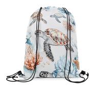 Drawstring Bag Sea Turtle Sacca da Ginnastica nuotare 36x42cm | Sacca Coulisse Impermeabile Sportiva Sacche per Viaggio Palestra quotidiano