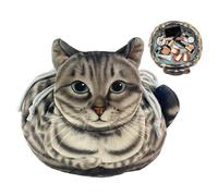 DrawString Cat Shape Bag - Organizzatore cosmetico portatile morbido, custodia leggera per uso da viaggio, custodia compatta carina con orecchie | Imballaggio bagagli