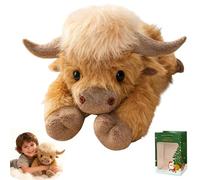 Drbrrly Cute Cartoon Highland Cow Cuddly Toy, Highland Cow Plush for 35/45/55CM, Weighted HighlandsCow Plush for Boys & Girls, Birthday, Christmas & Easter Present (55 CM)