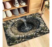 Drbrrly Tappeti che sembrano un buco, il cane ha paura del foro 3D, zerbino con illusione ottica 3D per tutte le stagioni, tappeto con illusione ottica, per interni ed esterni, scale (C, 60 x 90 cm)