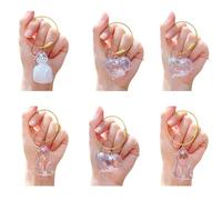 drburpily 6 per animali domestici, portachiavi a forma di gatto per capelli, collezione di Per peli cane, portachiavi, alla moda e resistenti, souvenir unici per animali domestici