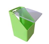 drburpily Ciotola per l'alimentazione efficiente degli uccelli realizzata con materiali sicuri che consentono un comodo accesso all'acqua e al cibo per i pappagalli. Contenitore, Verde, 14x10x8.5 cm