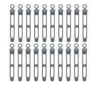 drburpily Confezione da 20 fascette fermacavi riutilizzabili e graziose. Facili da usare, resistenti, super resistenti, ideali per essere raggruppate in ufficio e altro ancora, Grigio, l