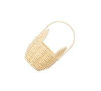 drburpily Elegante cesto di fiori per matrimoni e banchetti contenente fiori e novità, cesto decorativo a forma di coniglietto pasquale con manico, Giallo, 21x12.5x8.5 centimetri