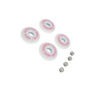 drburpily Elegante set di ruote per pattini a rotelle in linea luminose lampeggianti in PU, con nucleo magnetico interno e 4 ruote per pattini a rotelle linea con luci LED, Rosso, 76 mm