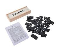 drburpily Set da Double 6, coinvolgente gioco da tavolo portatile in legno, per riunioni di famiglia e bambini, che stimola la comunicazione e il pensiero strategico. Il