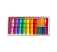 drburpily Set di blocchi da costruzione arcobaleno, gioco di impilamento, giocattoli educativi dai colori vivaci, accendono la creatività e l'immaginazione nei bambini, set di, Stile B