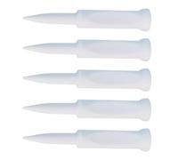 drburpily Supporto per Tee da Golf, Tappetino per Tee da Golf da Interno, ausilio per l'allenamento, Confezione contenente 5 Porta Palline riutilizzabili, da, Bianco, 10 Millimetri