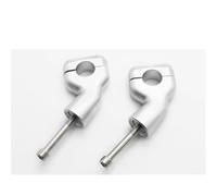 DRCIOQAZR Compatibile con Bonneville per T100 Carb 2001-2008 per T100 EFI 2009-2015 Manubrio Moto Riser Morsetto Adattatore di Montaggio Accessori Riser Manubrio Moto(Silver)