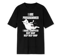 drdSED66DD I Are Programmer I Make Computer Beep Boop Men T-Shirt Black L