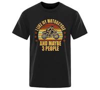 drdSED66DD I Like My Motorcycle And Maybe 3 People T-Shirts Black M