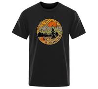 drdSED66DD I'm Hiding from Stupid People Camping Scenery T-Shirts Black 3XL