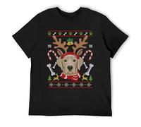 drdSED66DD Labrador Dog Mother Father Christmas Reindeer Squad Gifts 2021 2022 T-Shirt Black M