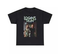drdSED66DD Logan's Run Logan And Jessica 6 Sci Fi Men's T Shirt Black M