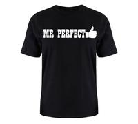 drdSED66DD Mr Perfect T Shirt Christmas Birthday Gift Funny Joke Perfectionist Black 3XL