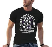 drdSED66DD Never Trust The Living - Goth - Sandworm - Creepy Cute Tattoo T-Shirt Black L