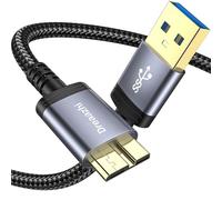 Dreaazhi Cavo USB 3.0 Micro B 0,5 m, USB3.0 A anf Micro B 5 Gbps esterno intrecciato compatibile con Toshiba, WD, hard disk Seagate, Samsung Galaxy S5/Note 3/Note Pro 12,2 ecc