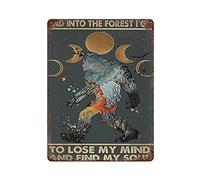 Dreacoss Targa in metallo, stile retrò, poster con pittura in ferro e scritta "I Go to Lose My Mind", decorazione da parete, dimensioni 30,5 x 40,6 cm