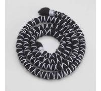 DreadLab - Cravatte a spirale pieghevole per il terrore (40 cm, nero con filo bianco)