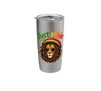 Dreadlocks Rasta Just Vibin Lion Reggae Vibes Bicchiere termico in acciaio inox doppia parete