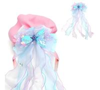 Dreaku Schleife für Schultüte, Meerjungfrau Fussball Schleife für Schultüte Mädchen Junge, Einschulung Mädchen Deko, Lila Rosa Blau Schultüte Schmetterling Zuckertüte Junge Schulanfang Deko (Mermaid)