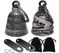 Dream Apparel Confezione da 2 campanelli per motociclisti, unisex, con gancio per campanello, per equitazione, Ride Safely & I Need You & Love You Bell+ Bell, taglia unica