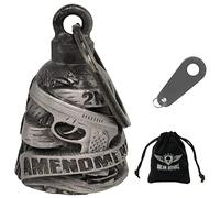 Dream Apparel Motorcycle ride bell for bikers,heavy spirit bells accessory and key chain for luck (DBL7-L 2nd amendment)