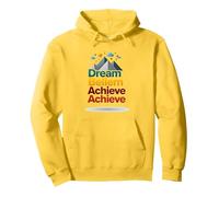 Dream Beliem Raggiungi Un Successo ispiratore in Montagna Felpa con Cappuccio, Unisex per Adulti, Limone, L