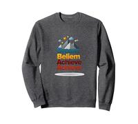 Dream Beliem Raggiungi Un Successo ispiratore in Montagna Felpa, Unisex per Adulti, Grigio Scuro, XXL