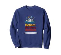 Dream Beliem Raggiungi Un Successo ispiratore in Montagna Felpa, Unisex per Adulti, Navy, S