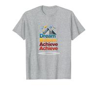 Dream Beliem Raggiungi Un Successo ispiratore in Montagna Maglietta, Uomo, Grigio Melange, 3XL