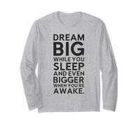 Dream Big and Bigger - Palestra, Hustle, Successo, Motivazionale Maglia a Manica