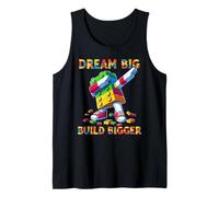 Dream Big Build Bigger Funny Blocks Bricks Master Builder Canotta