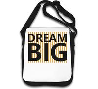 Dream Big Gray Line Art Borsa a tracolla Bianco