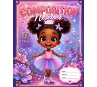 Dream Big Shine Bright Twinkle Notebook: Composition Notebook for Little Girls, Ruled with Decorated Pages, 100 Pages, 7.5 x 9.25 in, Purple Butterflies