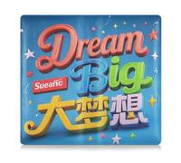 Dream Big Slogan Star Blue Premium - Custodia a portafoglio in pelle per immatricolazione e assicurazione auto, essenziale, per autisti, rimorchi, moto, barche, Dream Big Slogan Stella Blu, 1 size