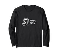 Dream Big Space Cat - Positive Vibes Motivation Universe Maglia a Manica