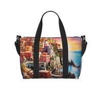 Dream Borsa da viaggio colorata unisex, resistente all'acqua, borsa da palestra per fine settimana, borsa da viaggio con tracolla regolabile di grande capacità, Cinque Terre Paesaggio, Taglia unica