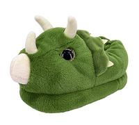 Dream Bridge Pantofole per bambini e bambine, calde, in peluche, antiscivolo, morbide, invernali, per attività al chiuso e all'aperto, Simpatico dinosauro., 8/10 UK Child
