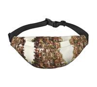 Dream Castle - Marsupio a tracolla grande, alla moda, da viaggio, casual, per ragazzi, adatto per sport, corsa, ciclismo, viaggi, pesca