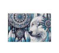 Dream Catcher Lupo Puzzle Gioco Home Wall Artwork Challenge Puzzle per Adulti 1000 Pezzi